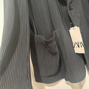 Zara Gray Pinstripe Jacket